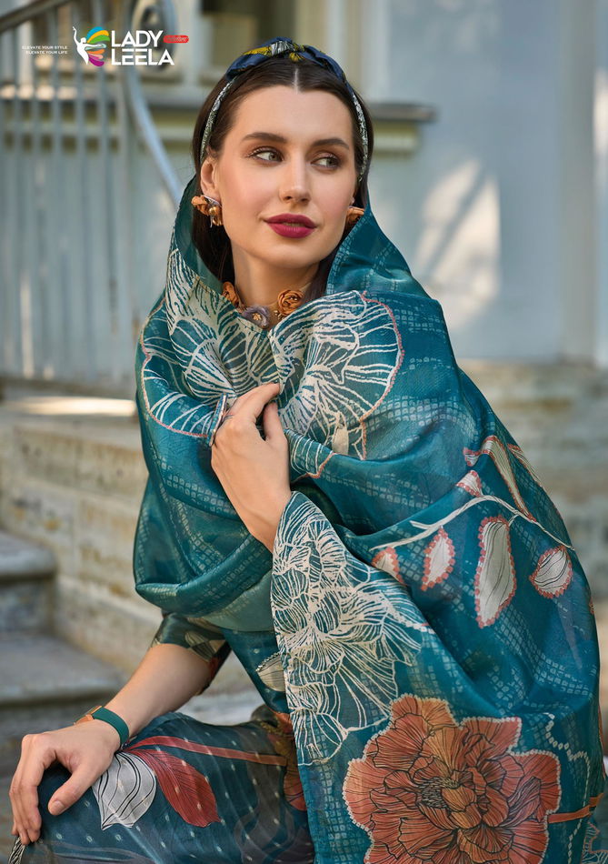 Rubiya By Lady Leela Jacquard Digital Printed Readymade Suits Wholesale Shop In Surat